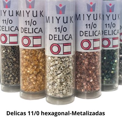 Mostacillas Miyuki - HEXAGONAL DELICA 11/0 METALIZADAS