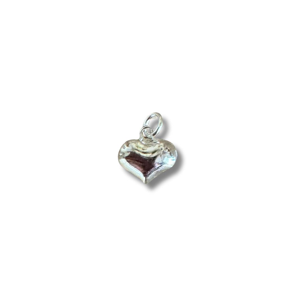 Colgante corazon 3D- plata