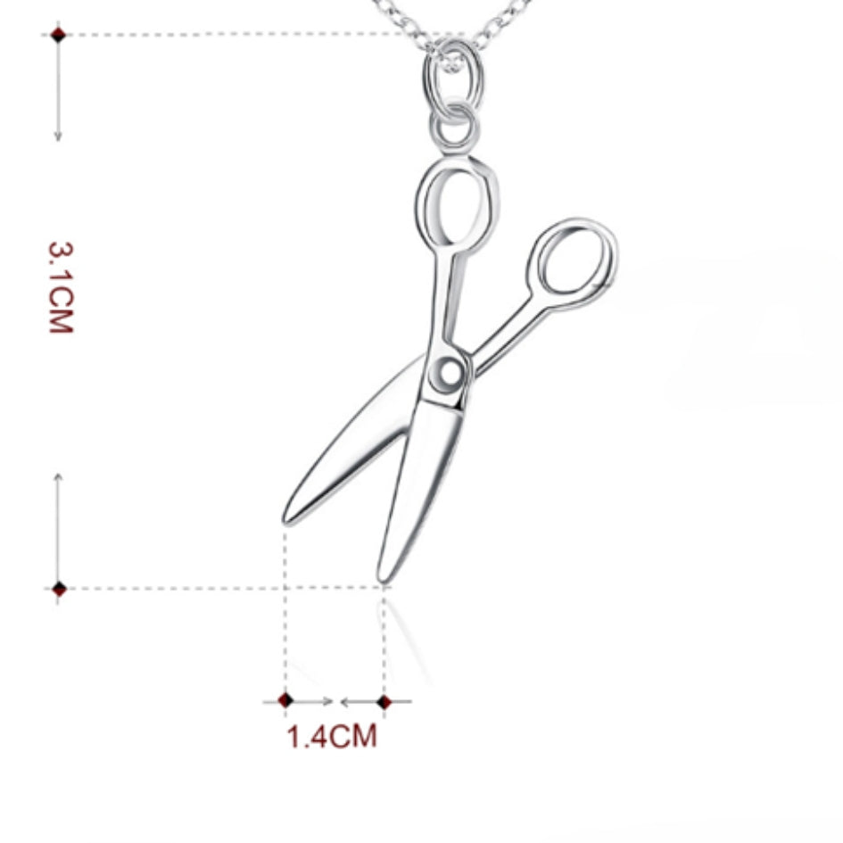 Colgante tijera- Plata